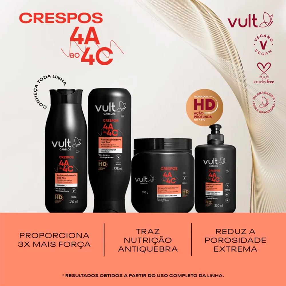Shampoo Vult Cabelos Crespos 4A a 4C 350ml