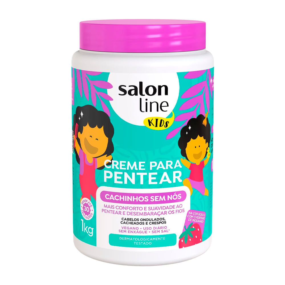 Creme De Pentear Infantil Salon Line Kids Sem Nós 1kg