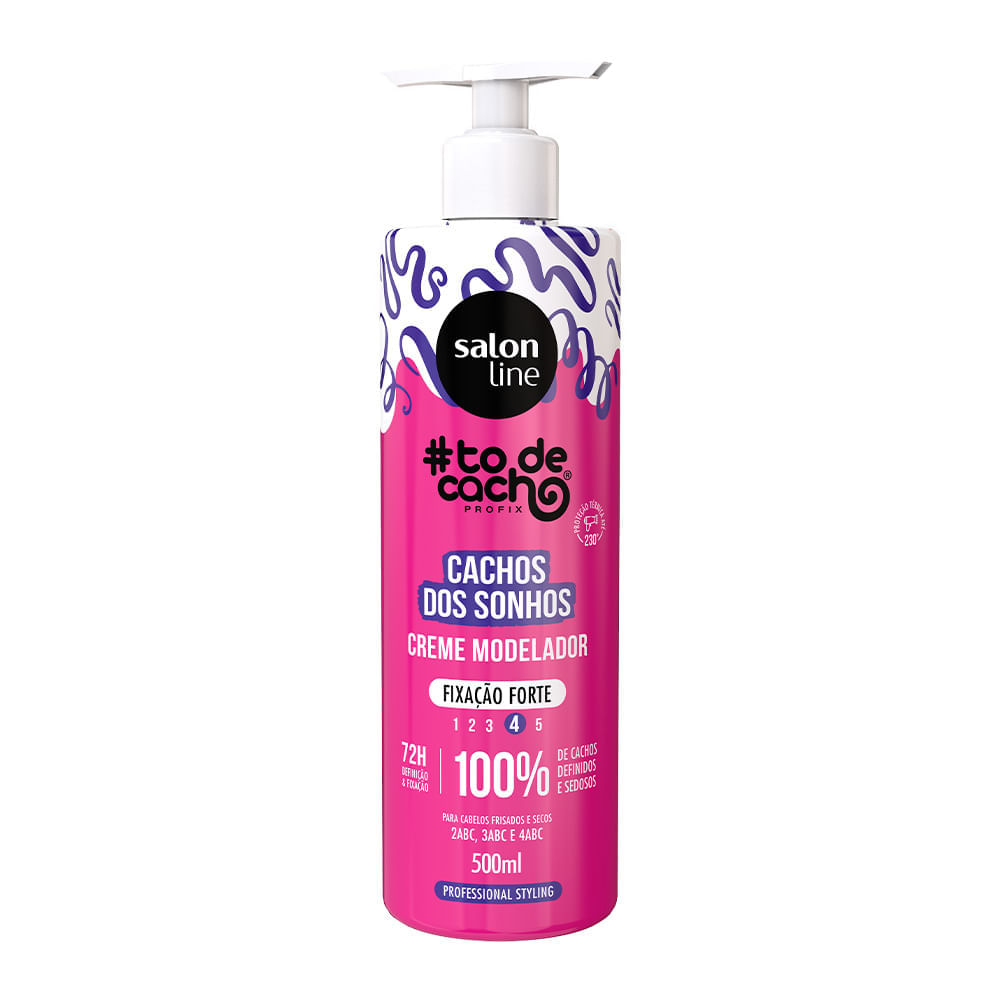 Creme Modelador Salon Line Cachos Dos Sonhos Fixação Forte 500ml