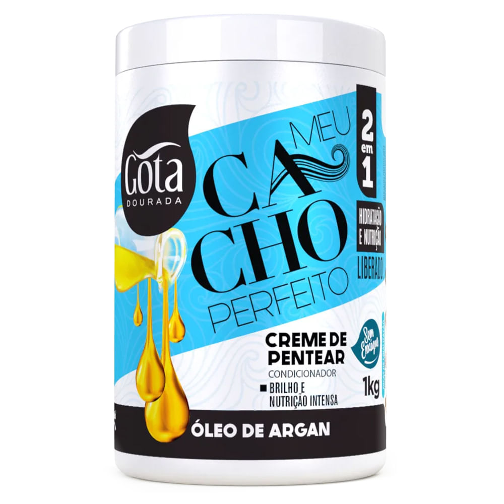 Creme De Pentear Gota Dourada Óleo De Argan 1Kg