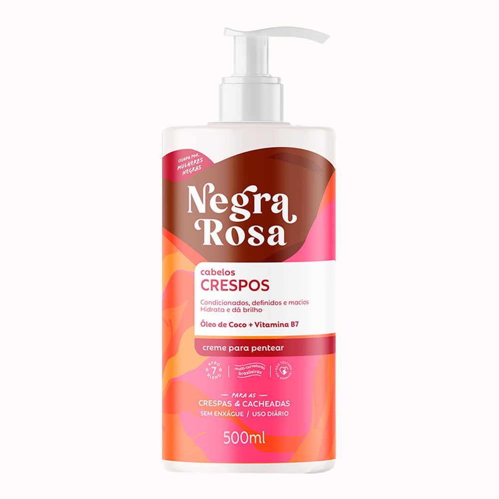 Creme De Pentear Negra Rosa Crespos 500ml