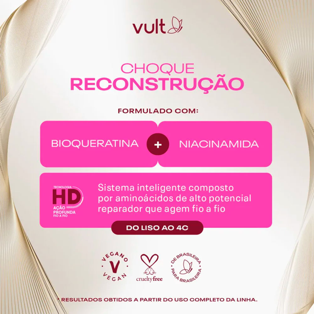 Leave-In Spray Vult Cabelos Choque De Reconstrução 100ml