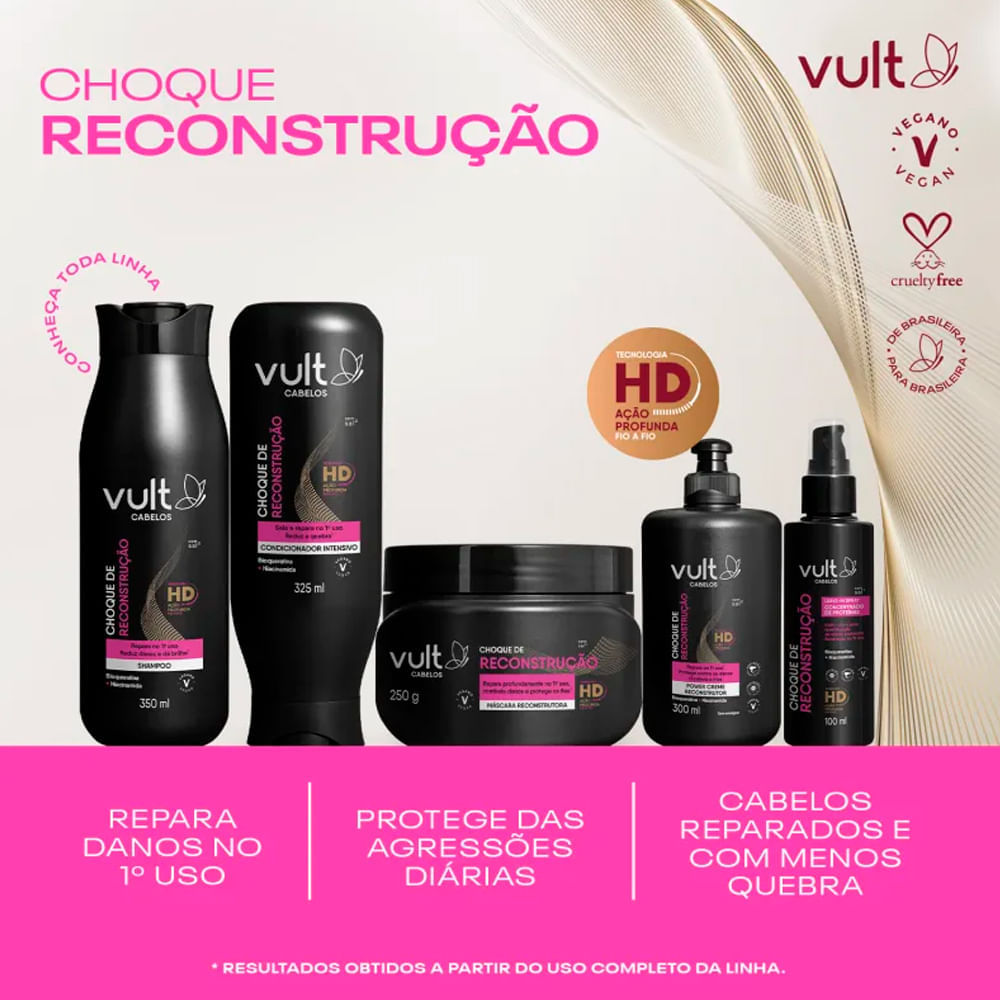 Leave-In Spray Vult Cabelos Choque De Reconstrução 100ml