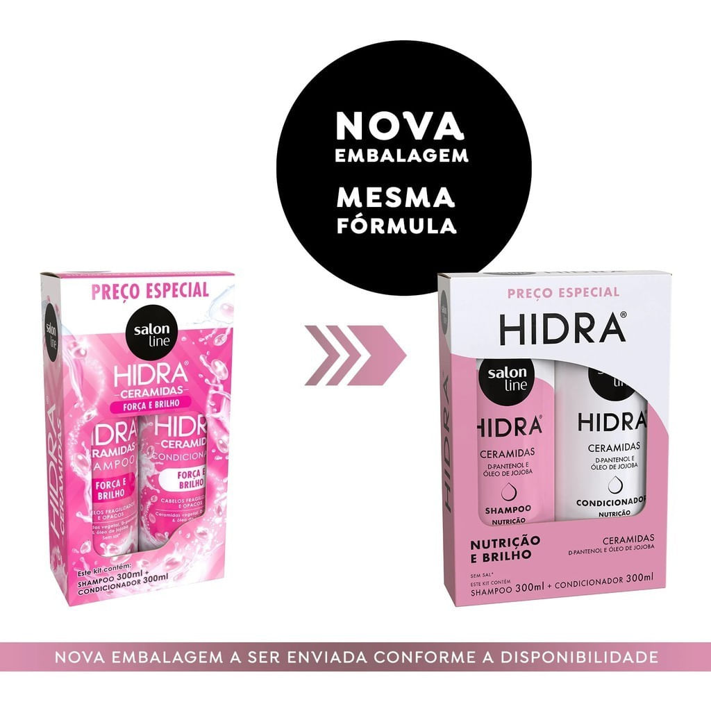 Salon Line Hidra Ceramidas Kit Shampoo e Condicionador 300ml