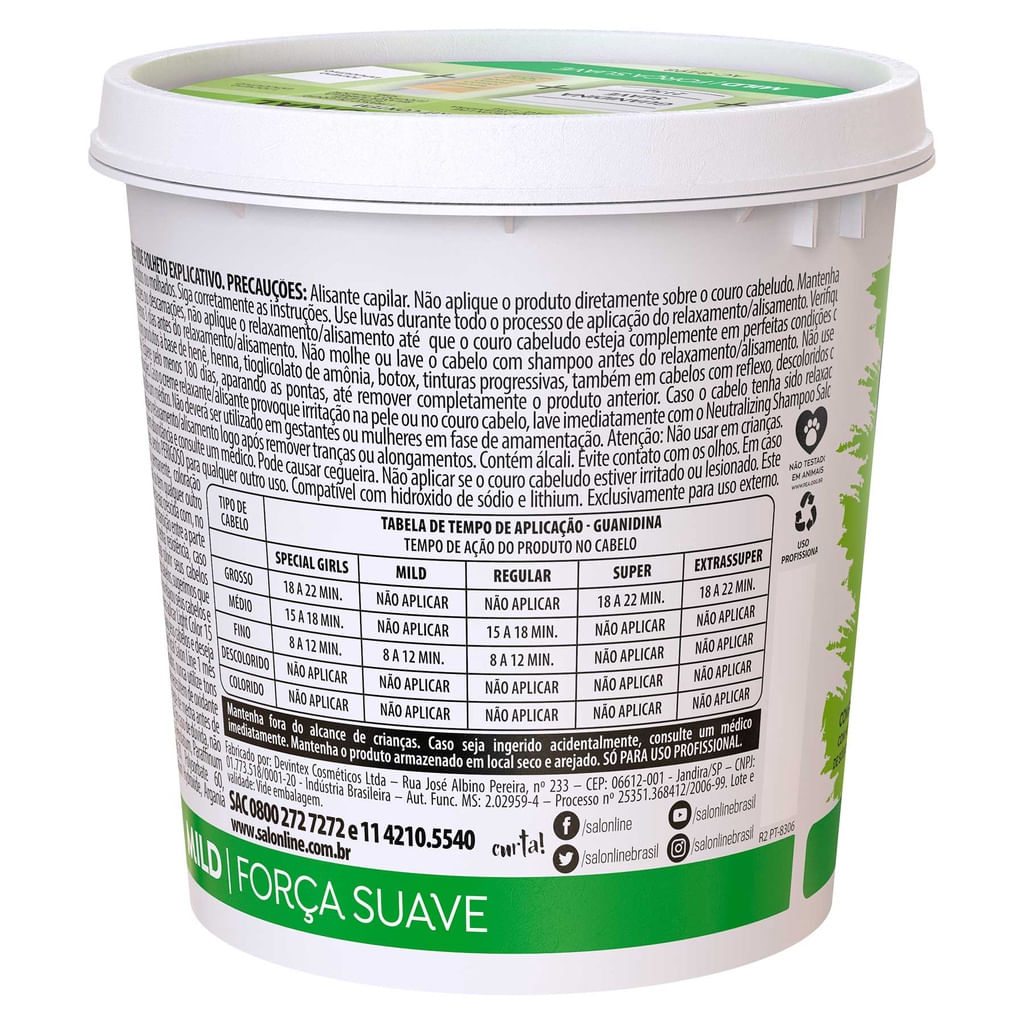 Guanidina Salon Line Tradicional Mild Força Suave 215g