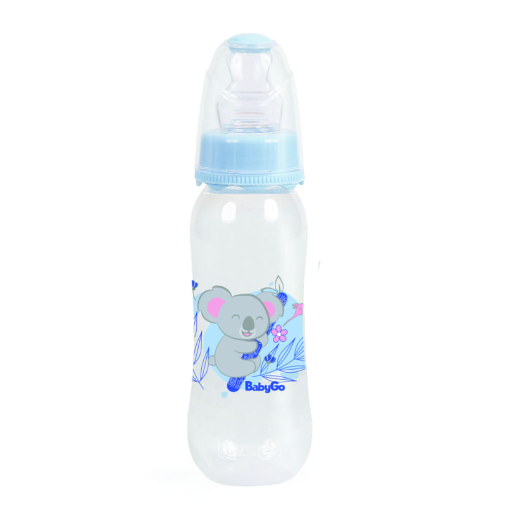 Mamadeira Primeiros Passos Bico Macio 240ml Azul Coala