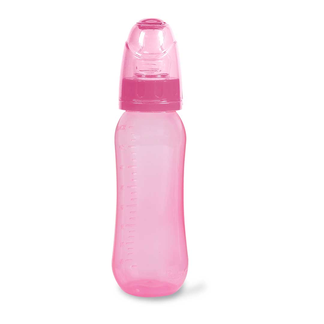 Mamadeira Wide Neck Bico Macio 240ml Rosa Ortondontica