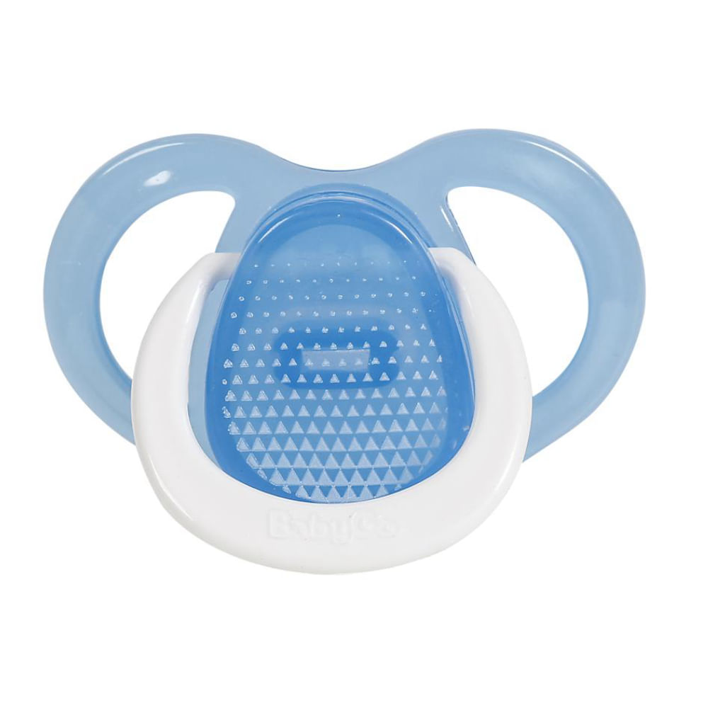 Chupeta Azul Menino Com Bico Ortodôntico de Silicone