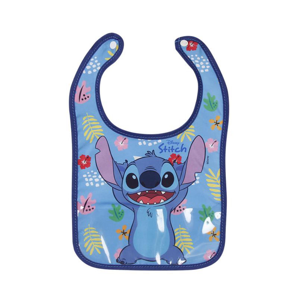 Babador Bebe Infantil Impermeável Multiuso Divertido Stitch