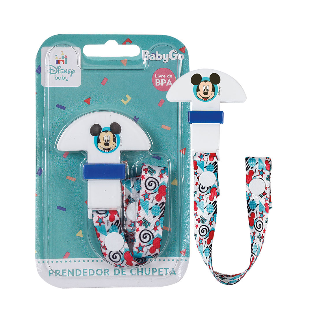 Prendedor de Chupeta Bebê Azul Menino Tamanho PP Disney