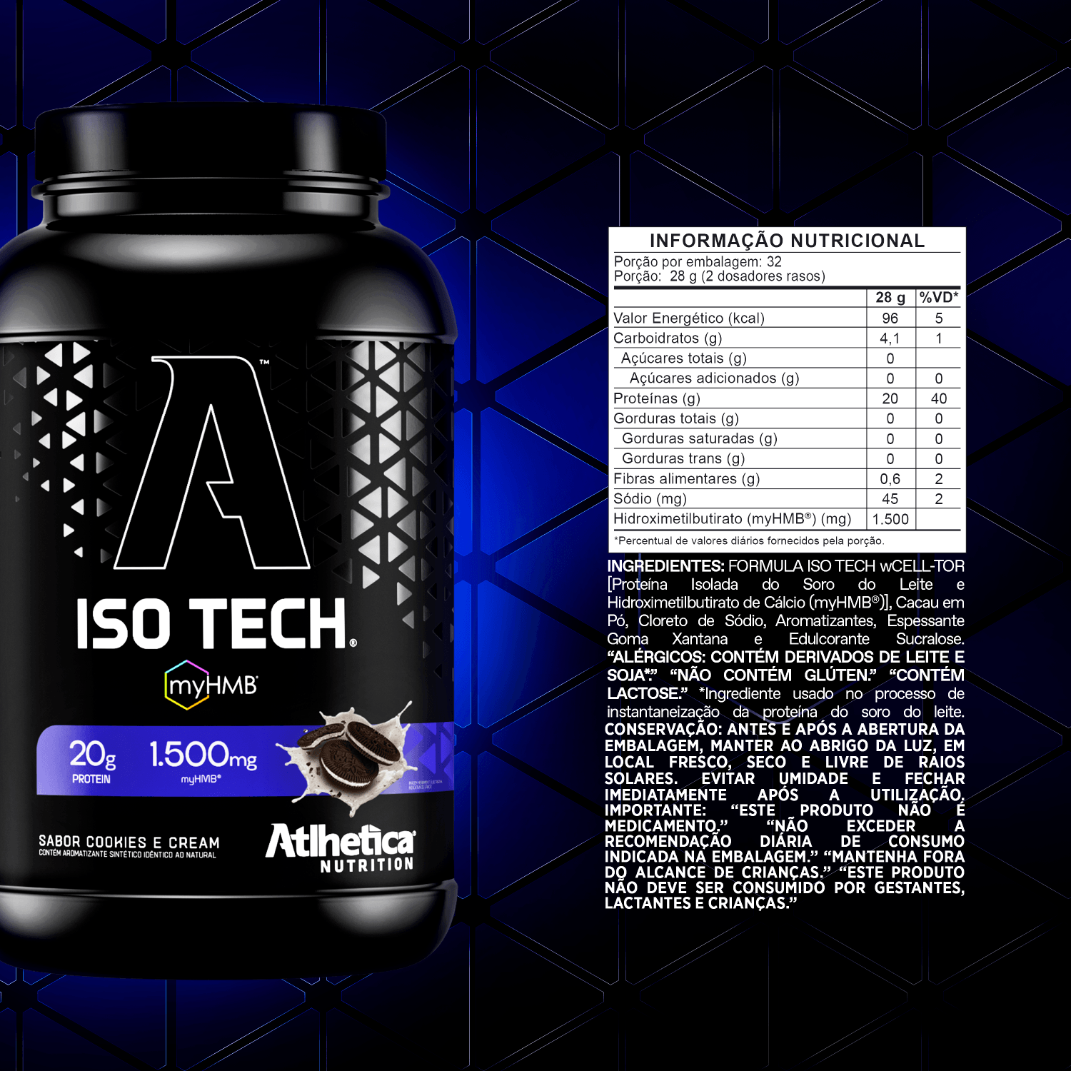 Iso Tech  (WPI+WPH) w/myHMB Cookies & Cream (900g)