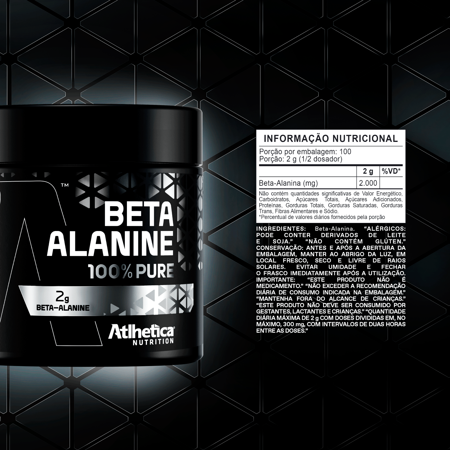 Beta Alanine 100% Pure Atlhetica Nutrition 200g