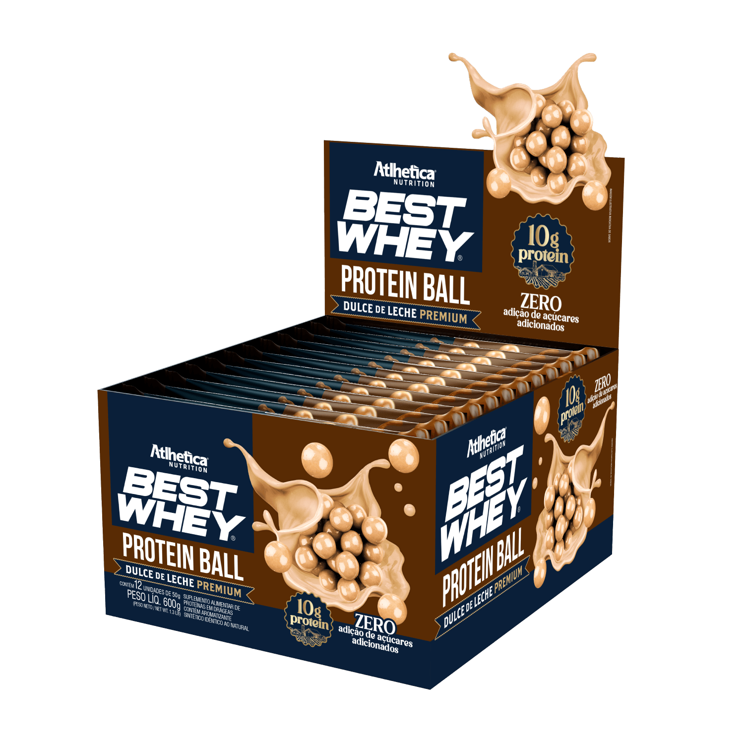 Best Whey Protein Ball Dulce De Leche Premium 12 Sachês De 50g