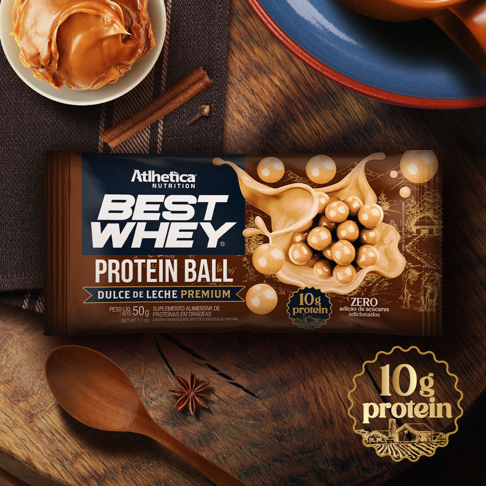 Best Whey Protein Ball Dulce de Leche Premium 12 Sachês de 50g
