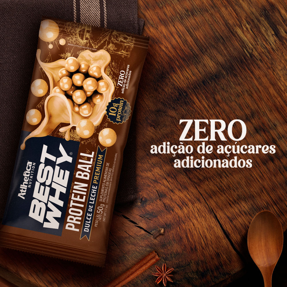 Best Whey Protein Ball Dulce de Leche Premium 12 Sachês de 50g