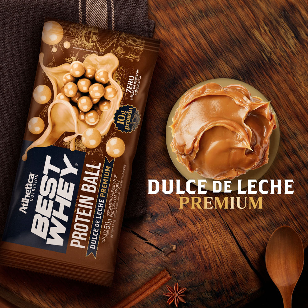 Best Whey Protein Ball Dulce de Leche Premium 12 Sachês de 50g
