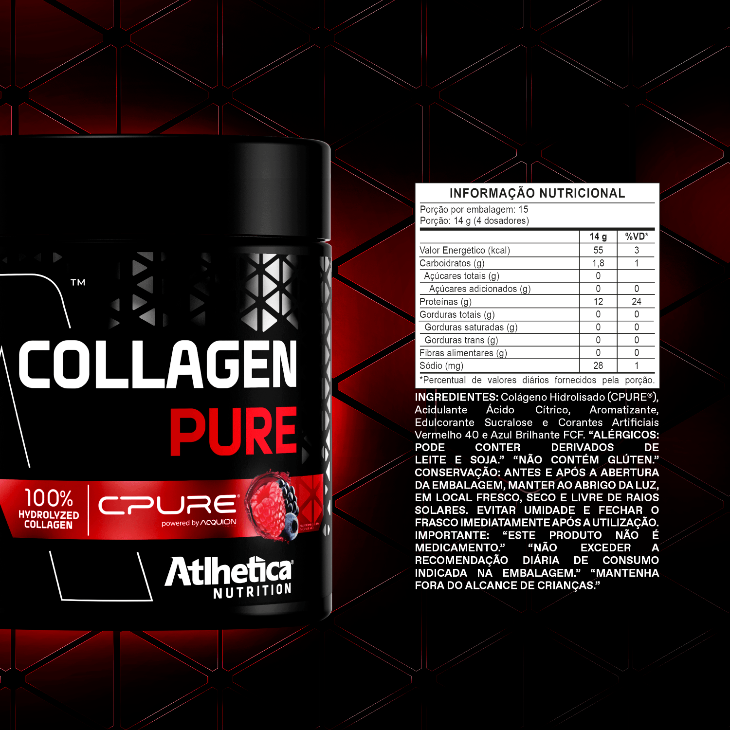 Collagen Pure Frutas Vermelhas (210g)