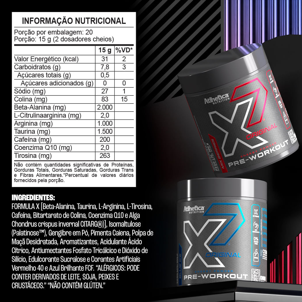 X7 Original  Frutas Vermelhas [Mix Berries] 300g