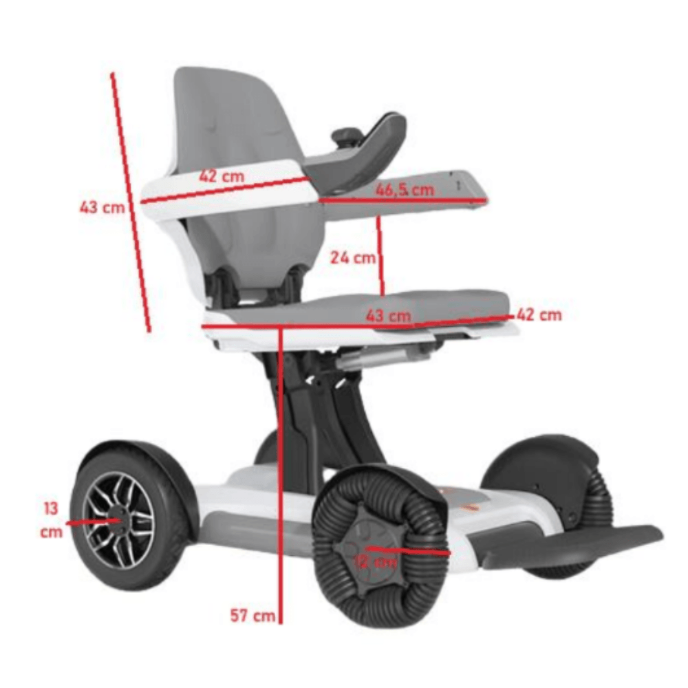 Cadeira de Rodas Motorizada Inovadora e Dobrável Dellamed Modelo Spacemed