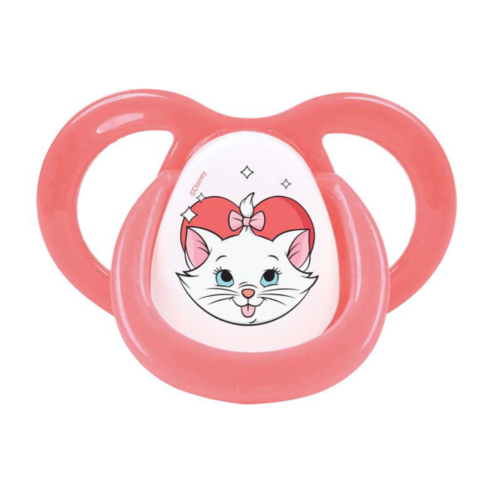 Chupeta Gatinha Marie Menina Com Bico de Silicone T2