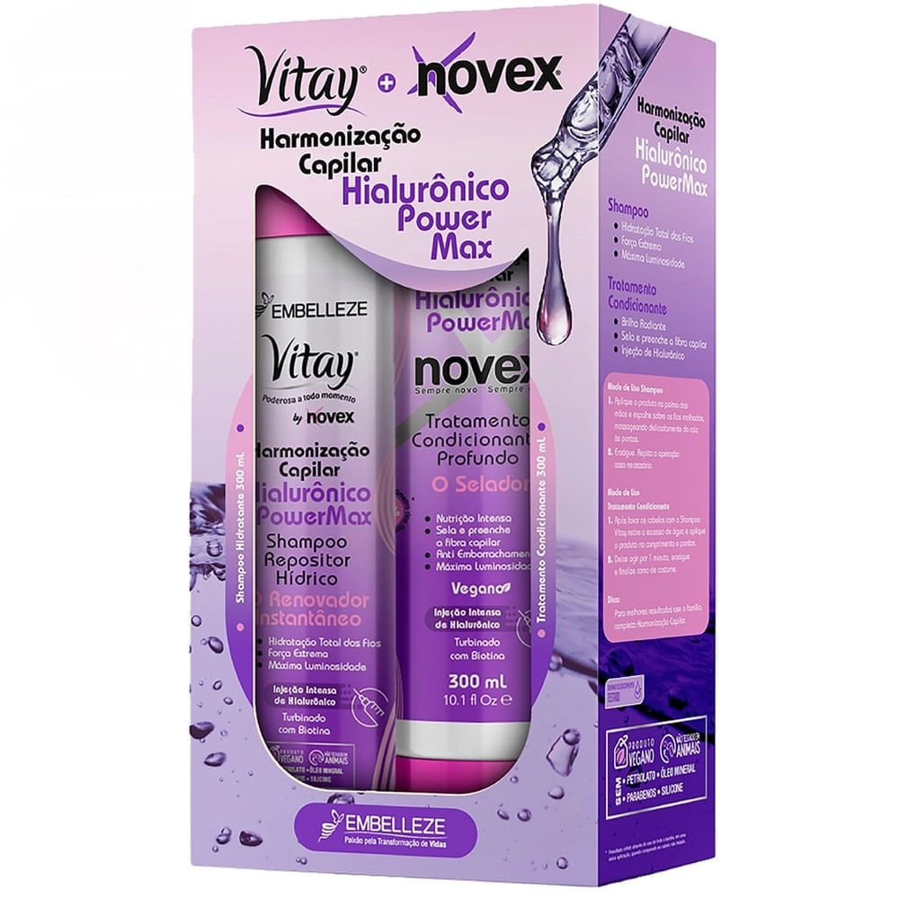Kit Shampoo e Condicionador Harmonizacao Capilar Vitay Novex