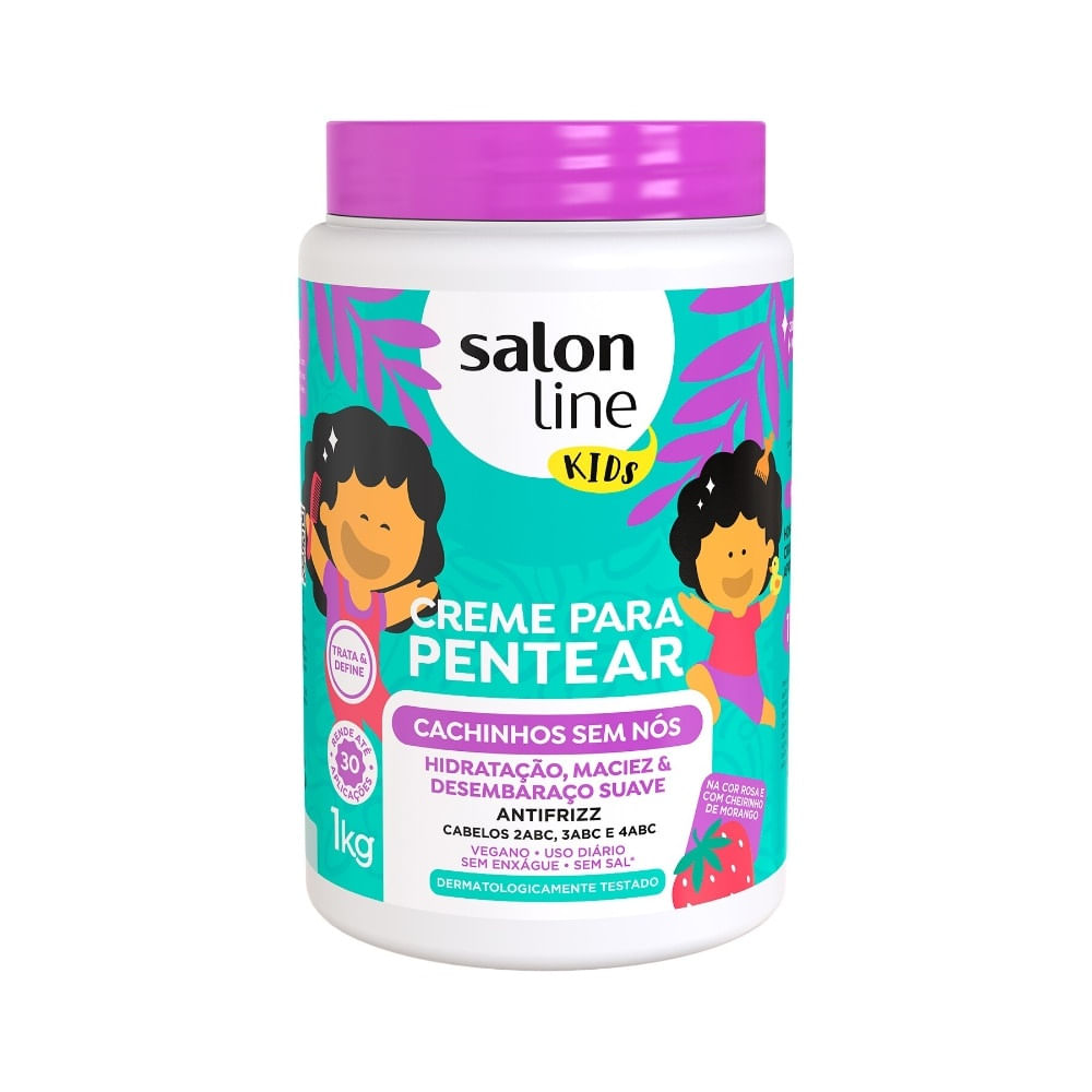 Creme Para Pentear Salon Line Kids Cachinhos Sem Nós 1kg