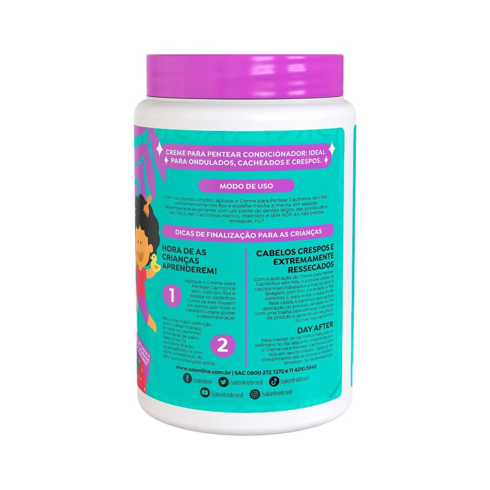 Creme para Pentear Salon Line Kids Cachinhos Sem Nós 1kg