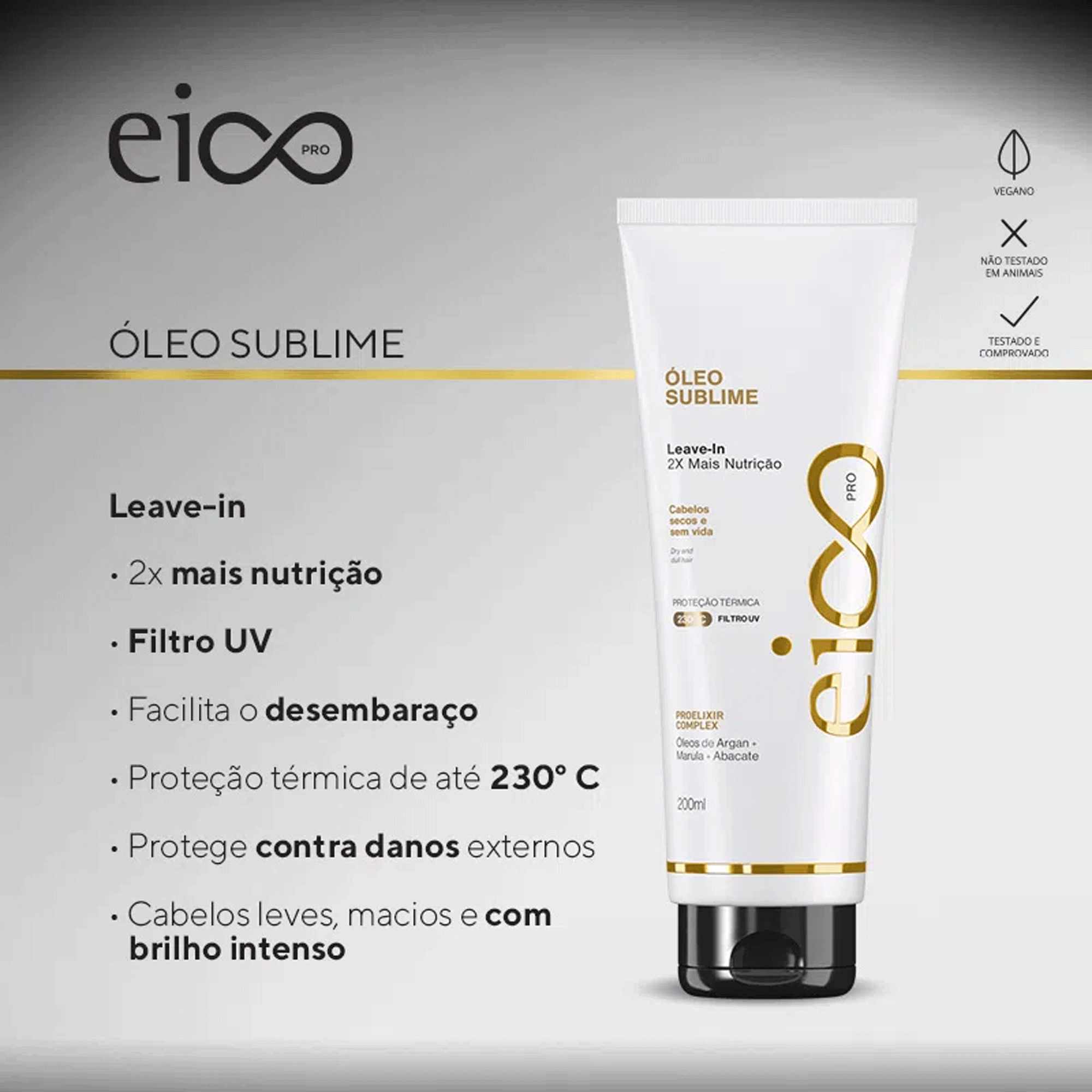 Leave-In Óleo Sublime Eico Pro 200ml