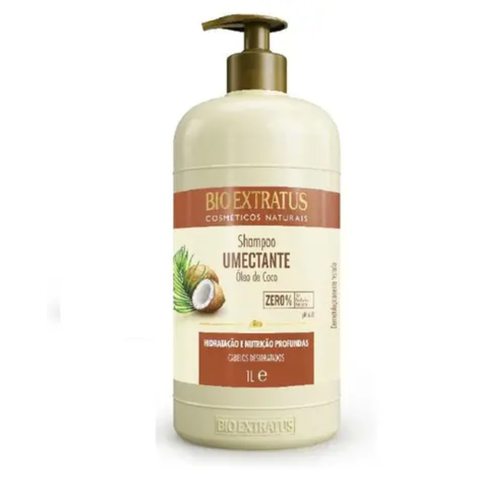 Shampoo Umectante Óleo Coco 1lt Bio Extratus