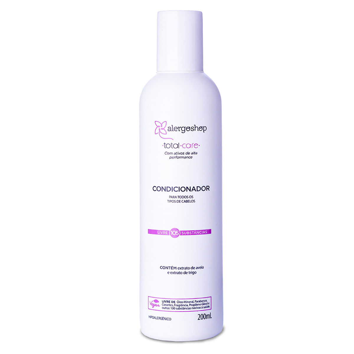 Condicionador Hipoalergênico Total Care 200ml - Alergoshop