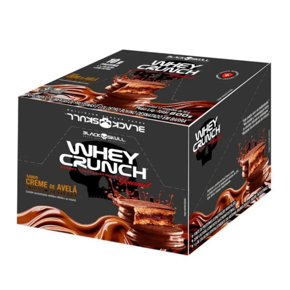 DISPLAY C/ 12 WHEY CRUNCH GOURMET CREME DE AVELÃ