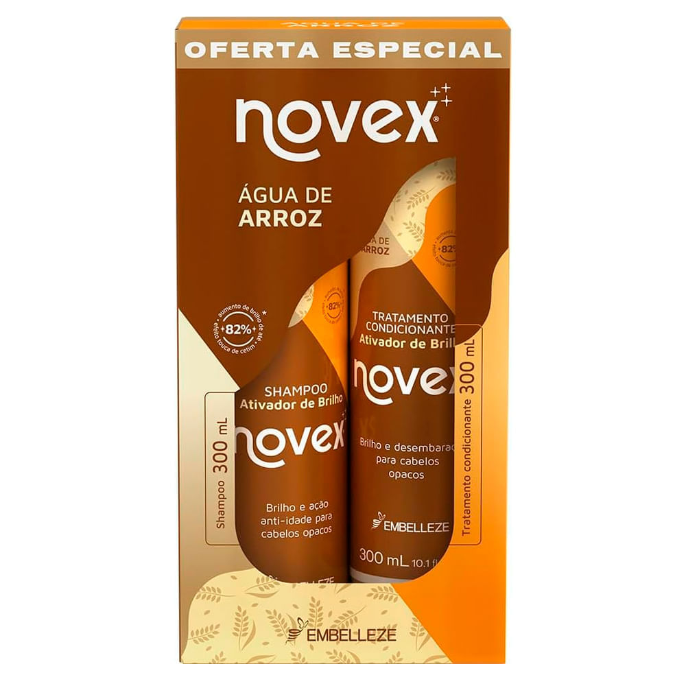 Kit Shampoo + Condicionador Água De Arroz Novex 300ml