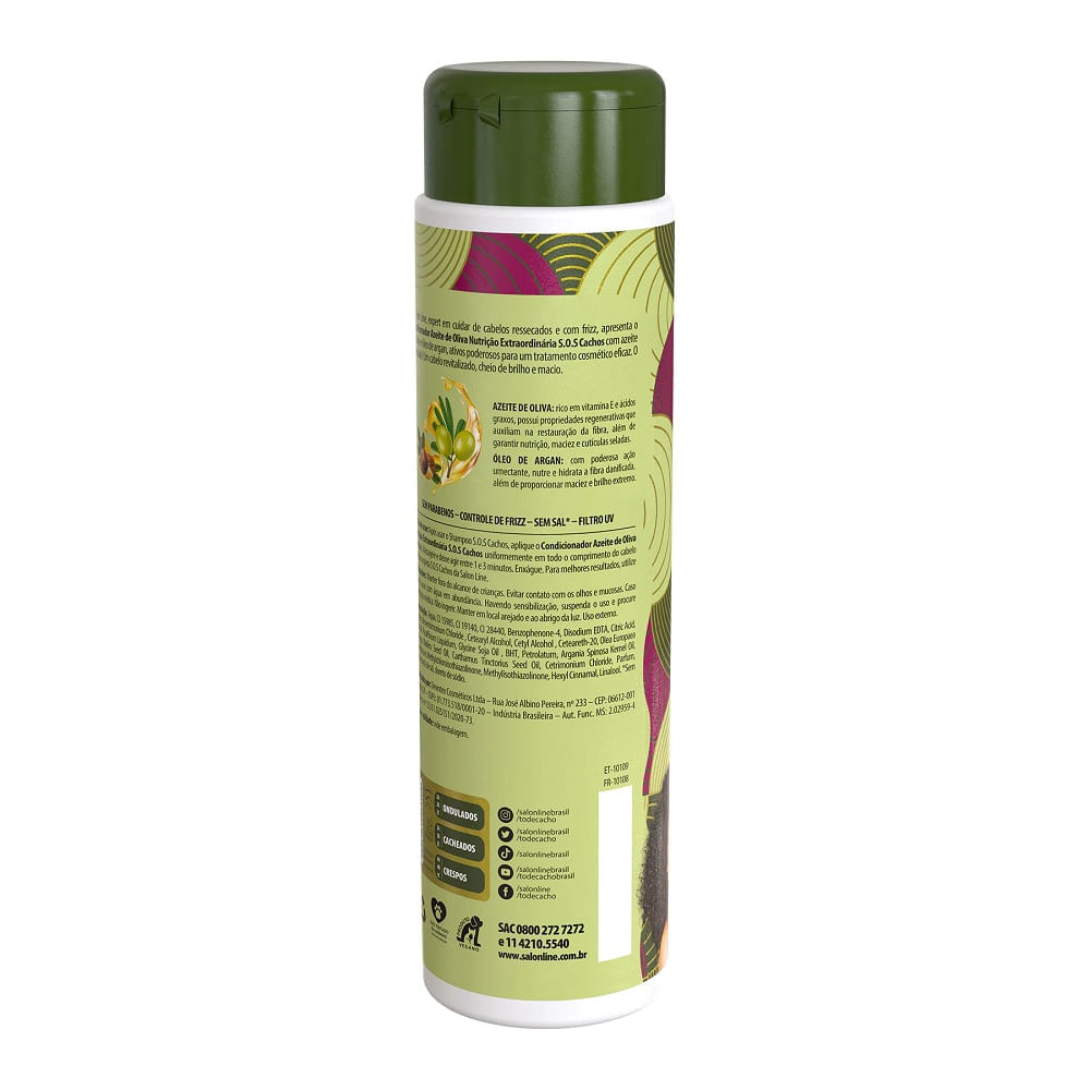 Condicionador S.O.S Cachos Azeite De Oliva Salon Line 300ml