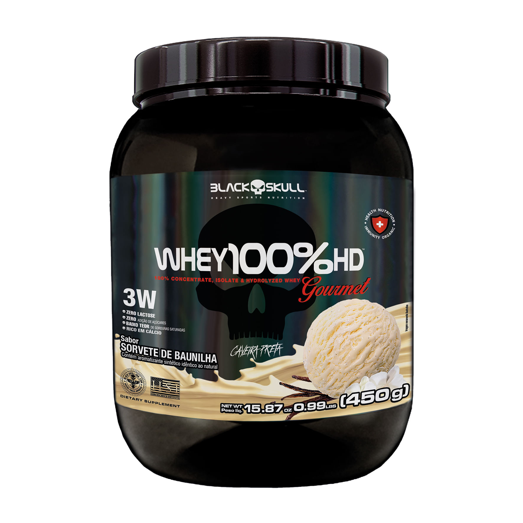 Whey 100%hd Gourmet 450g  Baunilha Baunilha N/a N/a