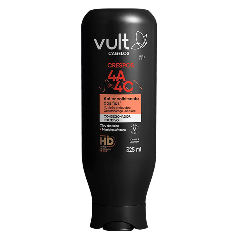 Condicionador Intensivo Cabelos Crespos 4A a 4C Vult 325ml