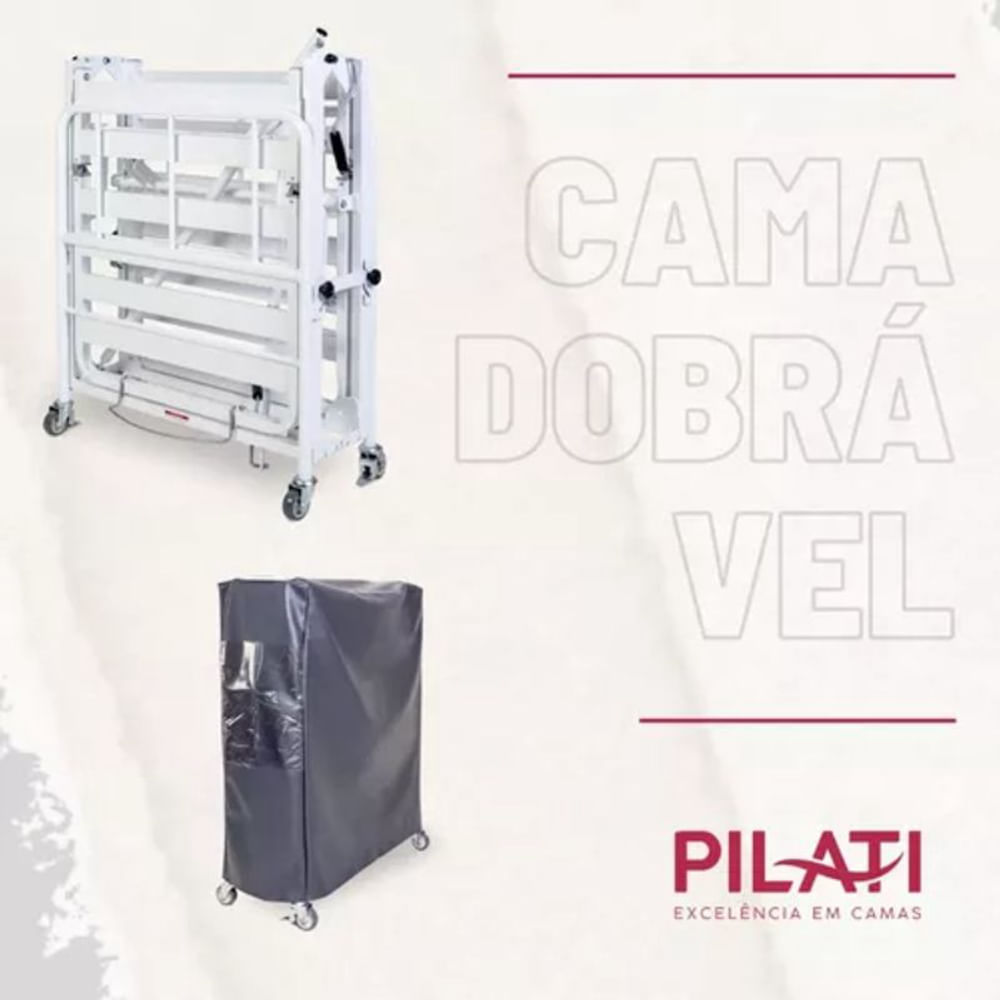 Cama Motorizada Articulável Dobrável com Grades e Rodas modelo  Evolution - Pilati