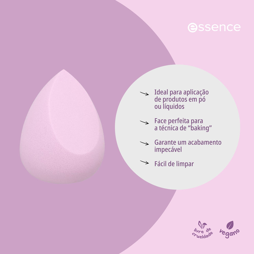 Essence Make Up & Baking Sponge Esponja de Maquiagem Rosa
