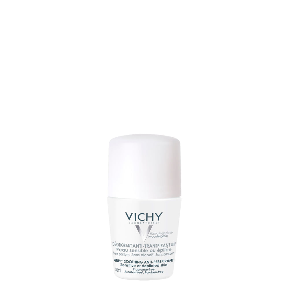 Desodorante Roll On Antitranspirante Vichy Soothing Unissex 50 ml