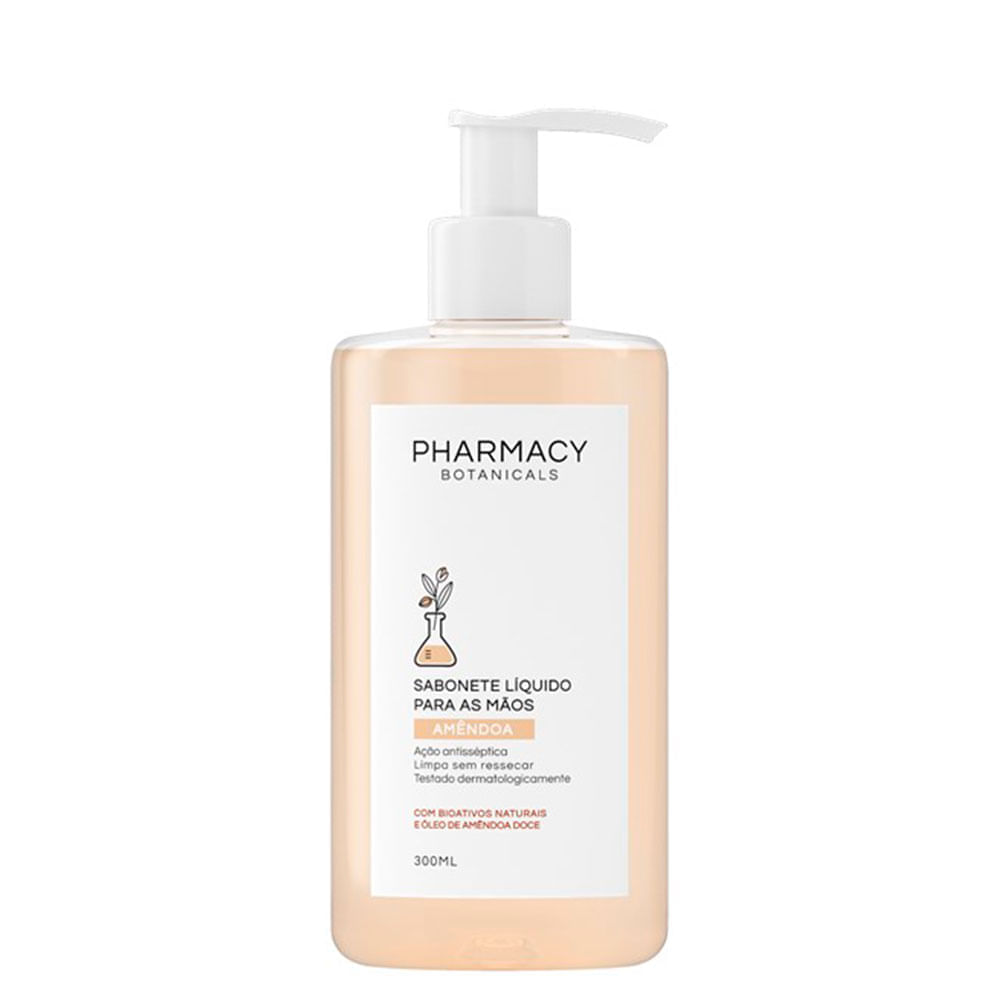 Sabonete Líquido Antisséptico para as Mãos Pharmacy Botanicals Amêndoas 300 ml