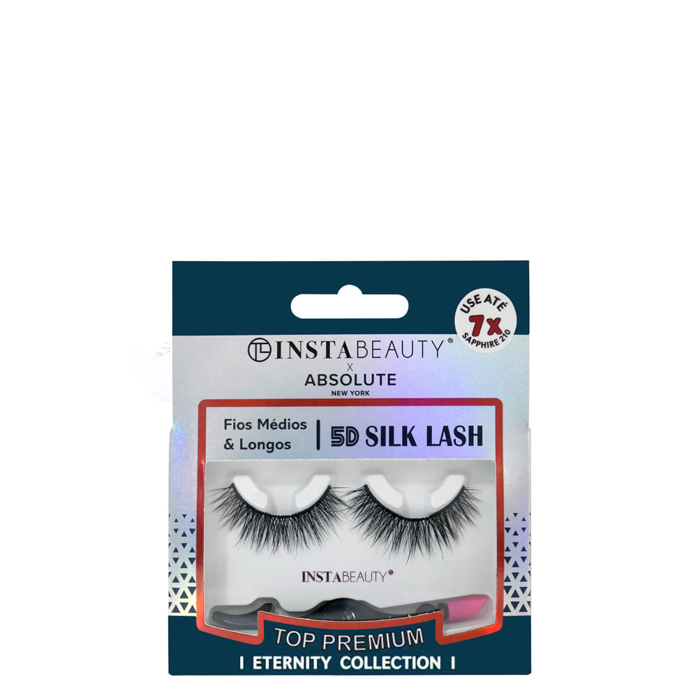 Cílios Postiços Curto Absolute New York Istabeauty Sapphire 210 Preto 1 Par