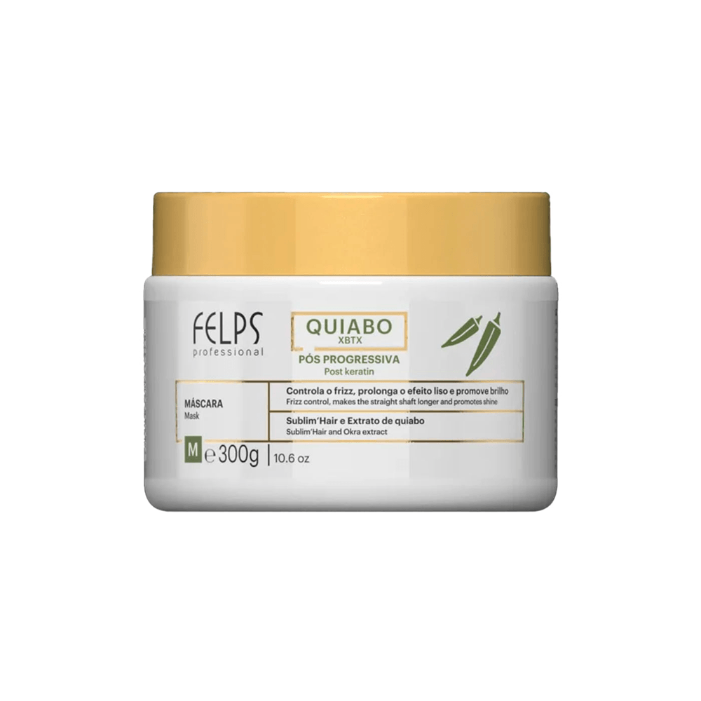 Máscara Capilar Quiabo XBTX Pós Progressiva Felps Professional 300g