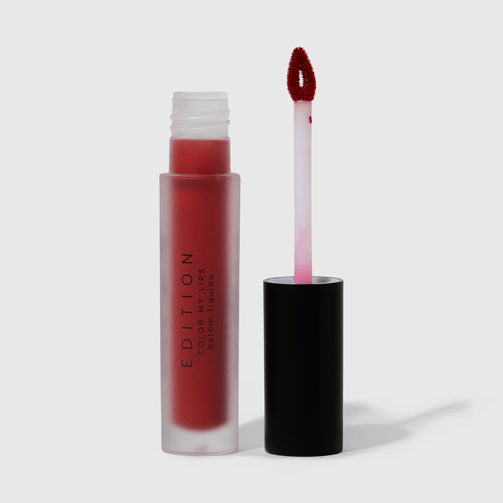 Kit Batom Líquido Vermelho + Brilho Labial Océane Edition (2 Produtos)