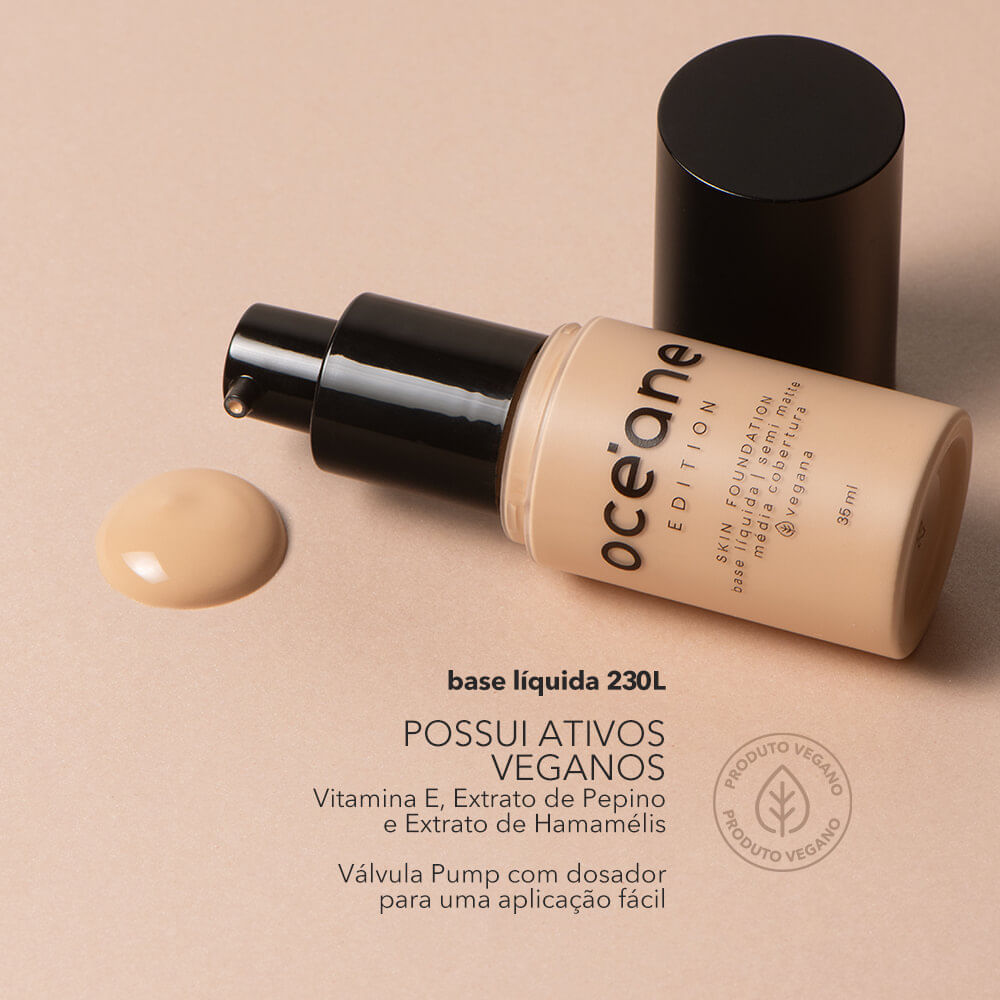 Kit Base Líquida 230l + Esponja de Maquiagem Océane Edition (2 Produtos)