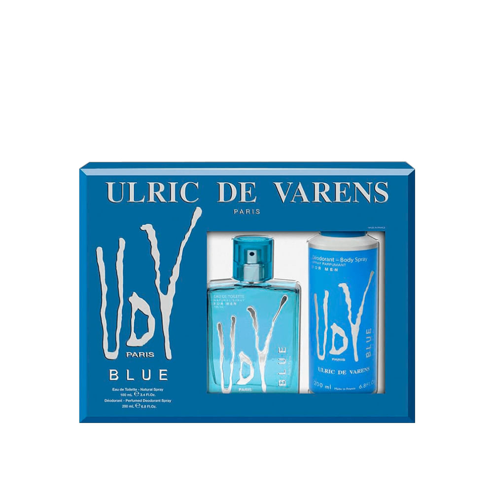 Ulric de Varens Kit UDV Blue Masculino - Eau de Toilette 100ml + Desodorante 200ml