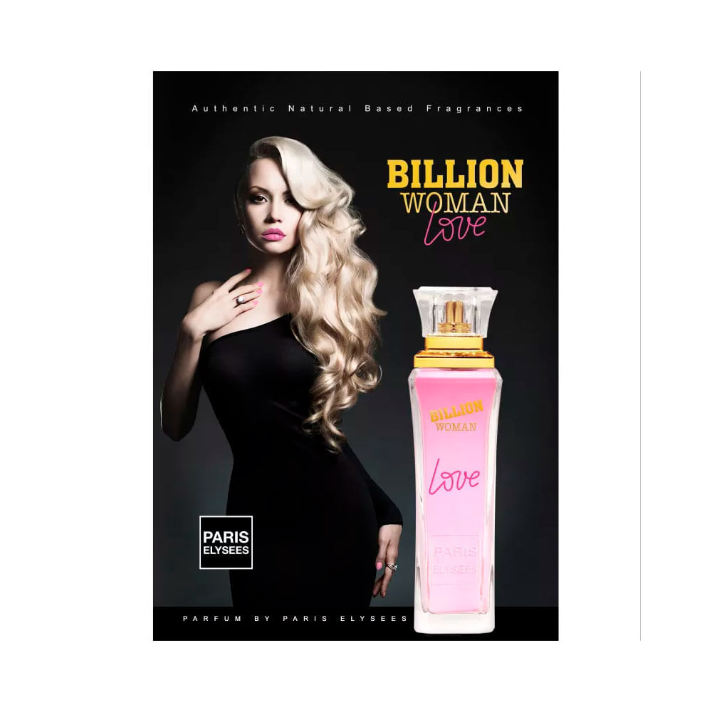 Perfume Feminino Billion Woman Love Paris Elysees Eau de Toilette 100ml