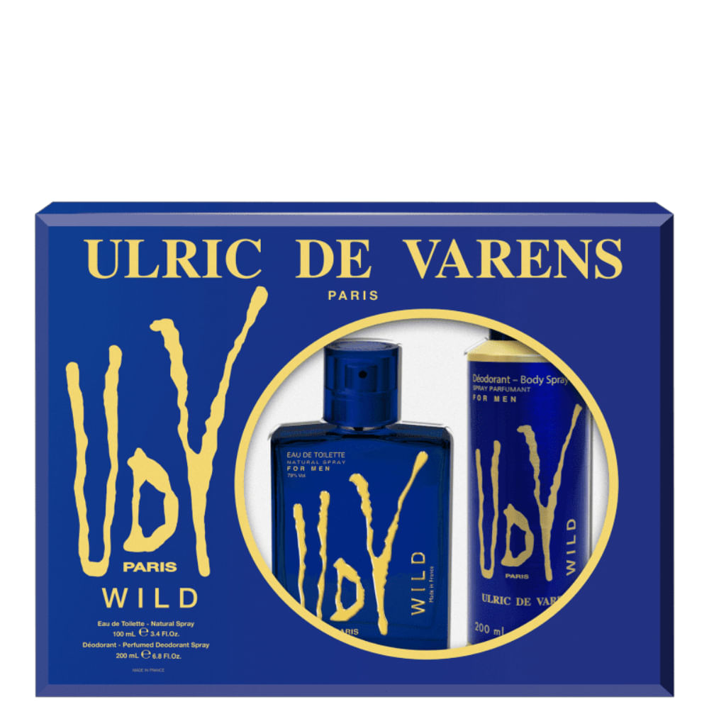 Ulric De Varens Kit Udv Wild Masculino - Eau De Toilette 100ml + Body Spray 200ml