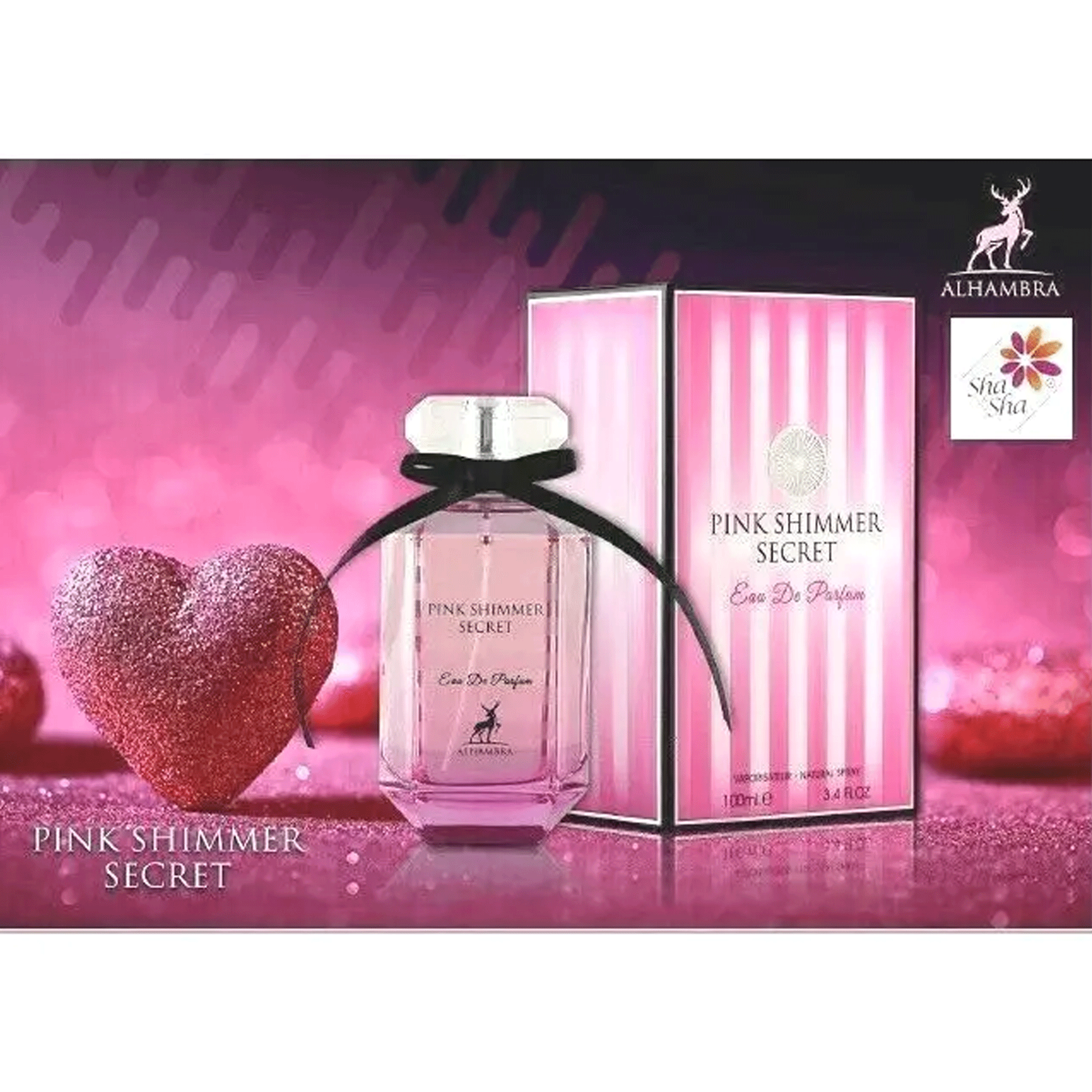 Pink Shimmer Secret Maison Alhambra Eau de Parfum - Perfume Feminino 100ml