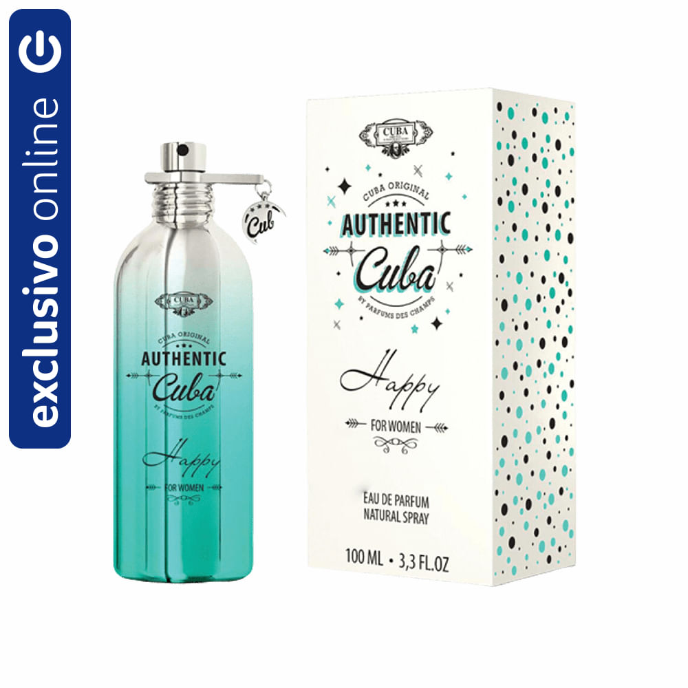Cuba Authentic Happy Eau De Parfum Perfume Masculino 100ml