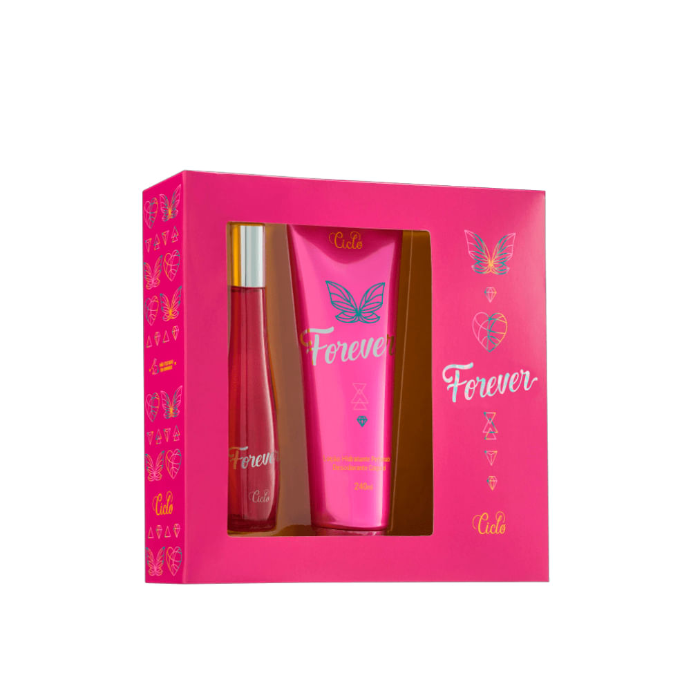 Ciclo Cosméticos Kit  Feminino Forever - Deo Colônia 50ml + Loção Hidratante 240ml