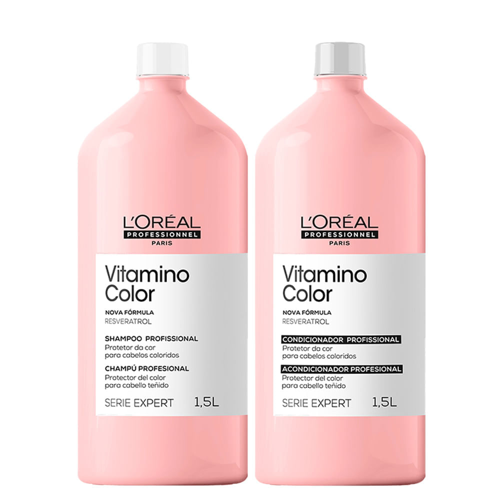 Kit L'Oréal Professionnel Serie Expert Vitamino Color – Shampoo 1500 ml + Condicionador 1500 ml